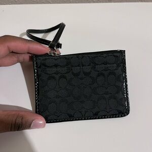 Coach Black Signature Card Holder
